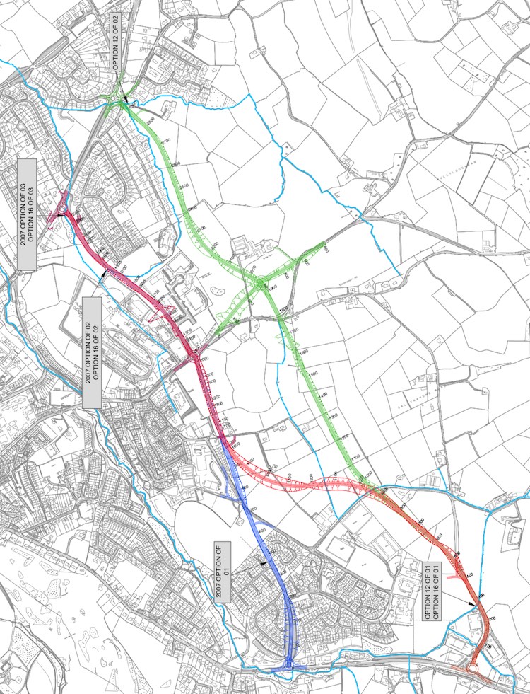 Route map of proposed A28 Armagh East
                          Link