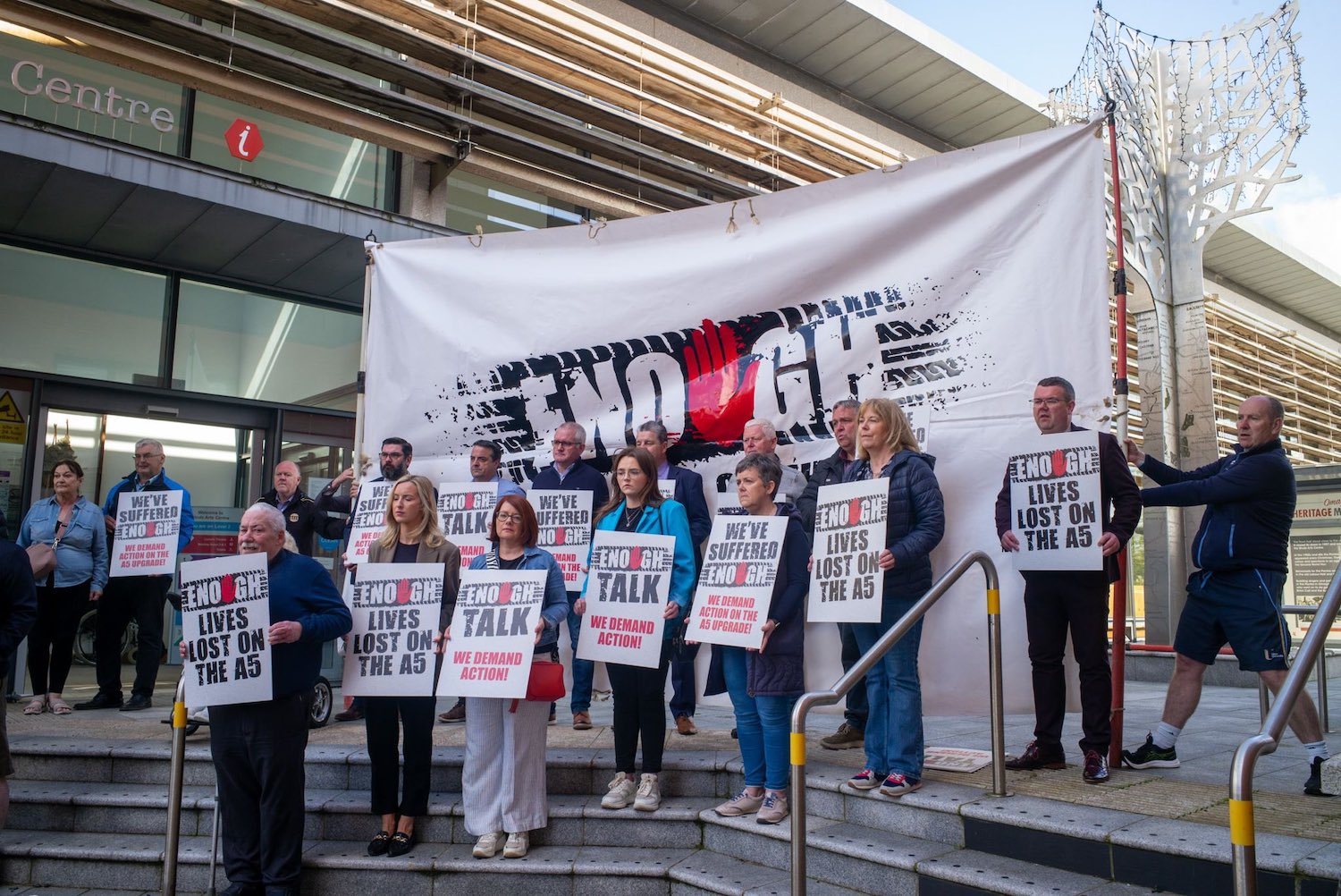 Members of Enough is Enough at the A5
                          Public Inquiry