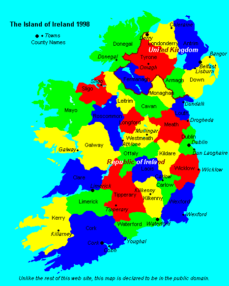 Ireland Today: Map [17kB]